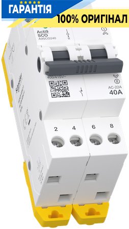 Перемикач 3-позиційний (I-0-II) iSSW Acti9, 2 полюси, 40 А, 400/415 В, Schneider Electric A9SCO240