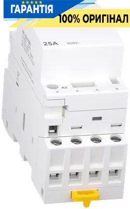 Контактор Schneider Electric 25A 400V 4НО котушка 220-240V AC DIN Acti9 iCTK A9C40425