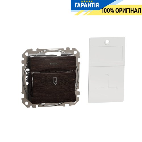 Картковий вимикач 10А, Schneider Electric Sedna Elements SDD181121 (колір - венге)