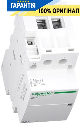 Контактор Schneider Electric 40A 250V 2НО котушка 220-240V AC DIN Acti9 iCTK A9C40240