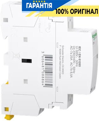 Контактор Schneider Electric 25A 250V 1НО котушка 230-240V AC DIN Acti9 iCTK A9C40125