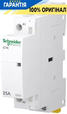 Контактор Schneider Electric 25A 250V 1НО котушка 230-240V AC DIN Acti9 iCTK A9C40125