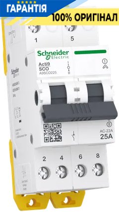 Перемикач 3-позиційний (I-0-II) iSSW Acti9, 2 полюси, 25 А, 400/415 В, Schneider Electric A9SCO225