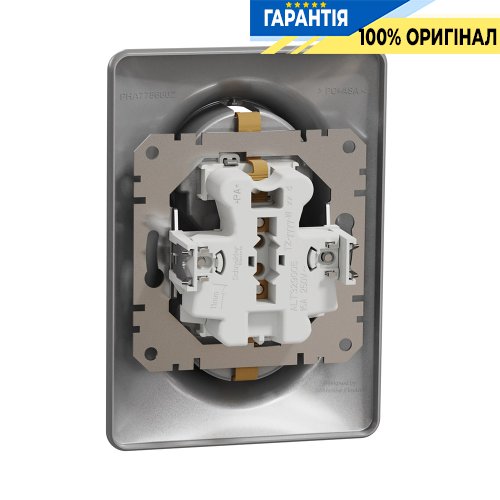 Розетка 2-а з з/к зі шторками Schneider Electric «Sedna Design» SDD313221 (колір - алюміній)