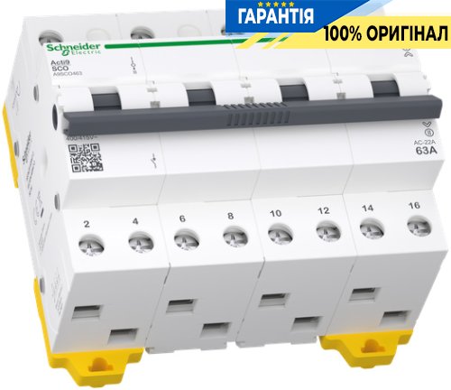 Перемикач 3-позиційний (I-0-II) iSSW Acti9, 4 полюси, 63 А, 400/415 В, Schneider Electric A9SCO463