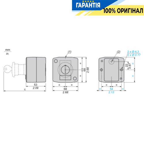 Пустой серый кнопочный пост 1 отверстие Harmony XALD Schneider Electric XALD01