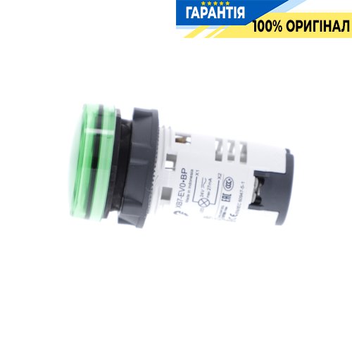 Сигнальна лампа Schneider Electric Harmony XB7, моноблочна, 22 мм, зелена, 24 В, XB7EV03BP
