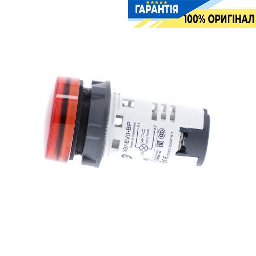 Сигнальна лампа Schneider Electric Harmony XB7, моноблочна, 22 мм, червона, 24 В, XB7EV04BP