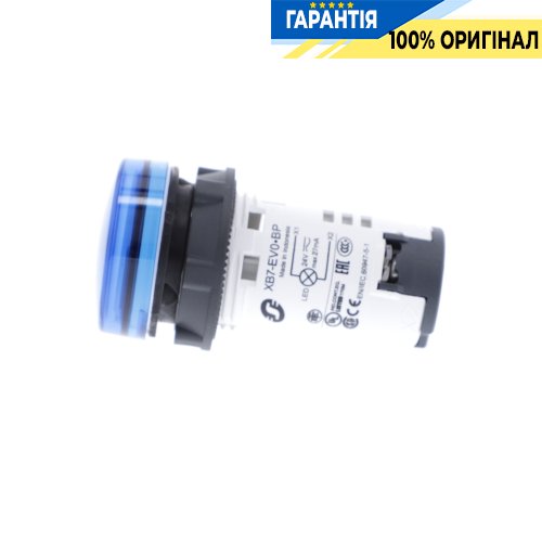 Сигнальна лампа Schneider Electric Harmony XB7, моноблочна, 22 мм, синя, пластик, світлодіод, 24 В, XB7EV06BP