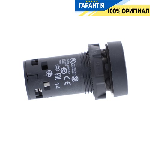 Кнопка Schneider Electric Harmony XB7NA21, моноблочна, 22 мм, чорна, пластик, пружинне повернення, 1 Н.О.