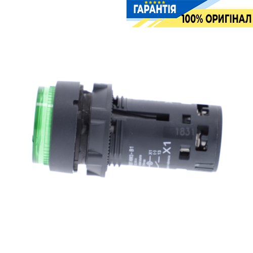 Кнопка с подсветкой Schneider Electric Harmony XB7, моноблочная, 22 мм, зелёная, 1 Н.О, 230V, код XB7NW33M1