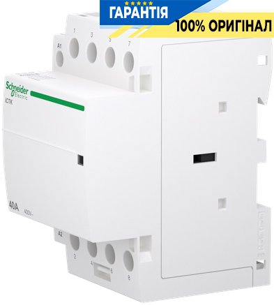 Контактор Schneider Electric 40A 400V 4НО котушка 220-240V AC DIN Acti9 iCTK A9C40440