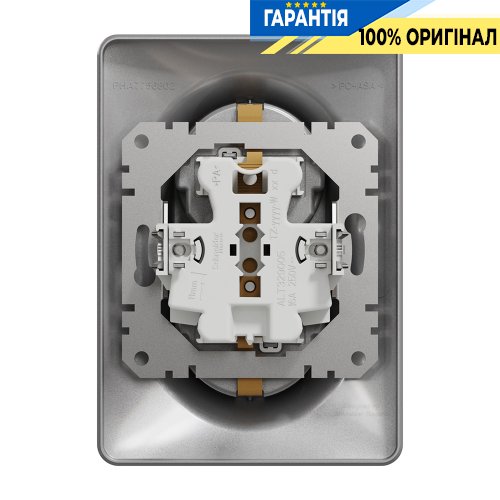Розетка 2-а з з/к зі шторками Schneider Electric «Sedna Design» SDD313221 (колір - алюміній)