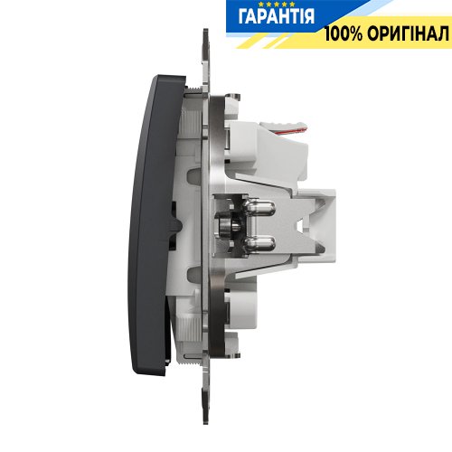 Кнопковий 2-кл вимикач 10A Schneider Electric Sedna Design SDD114118 (колір - чорний)