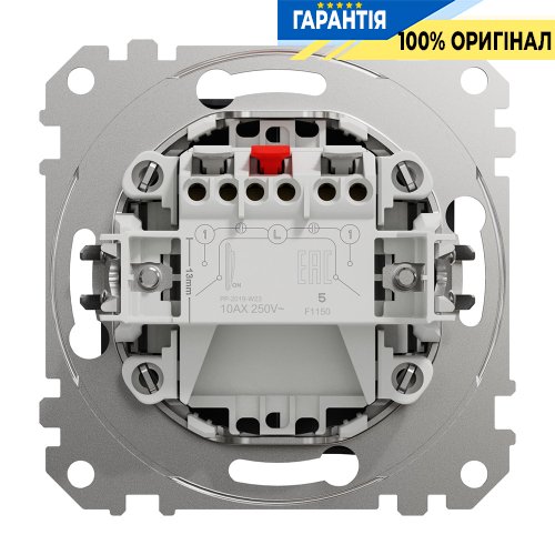 Кнопковий 2-кл вимикач 10A Schneider Electric Sedna Design SDD114118 (колір - чорний)