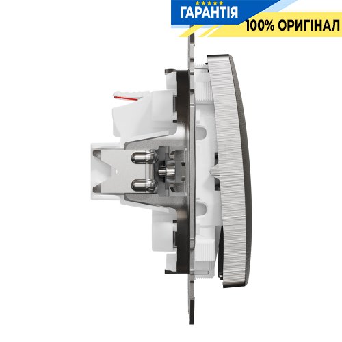 Кнопковий 2-кл вимикач 10A Schneider Electric Sedna Elements SDD170118 (колір - матовий алюміній)