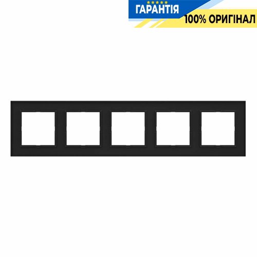 Рамка 5-местна Hager A.8 WAD8500BM чорний матовий