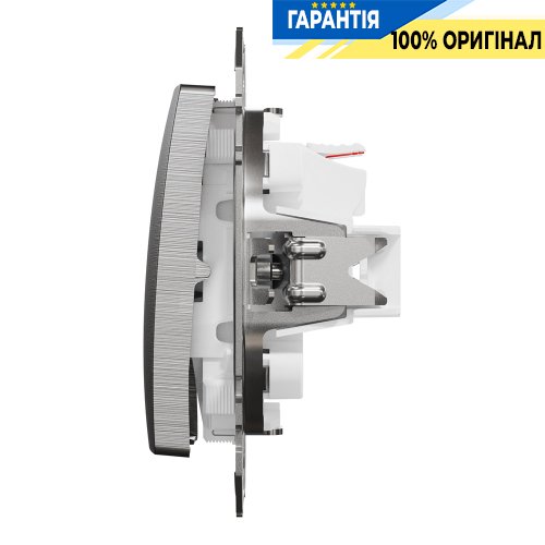 Кнопковий 2-кл вимикач 10A Schneider Electric Sedna Elements SDD170118 (колір - матовий алюміній)