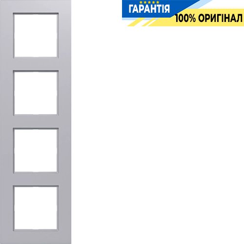 Рамка 4-постовая Hager A.8 WAD8400TA титановый металлик