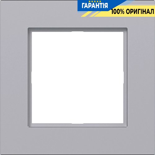 Рамка 1-местна з LED підсвіткою Hager A.8 WAD8120TA титановий металік